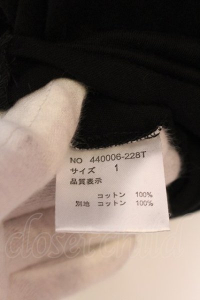 画像5: NO ID. BLACK / C天竺ドレープフーデッドTシャツ 1 ブラック O-25-03-13-053-NO-ts-YM-ZT030