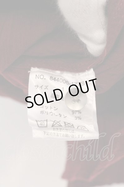 画像3: NO ID. / シワ加工Cクレープ半袖シャツ 1 ワイン O-25-03-13-056-NO-sh-YM-ZT343 (3)