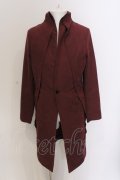 NO ID. BLACK / ハイカラーラップコート 1 ワイン O-25-03-13-063-NO-ja-YM-ZT-M126