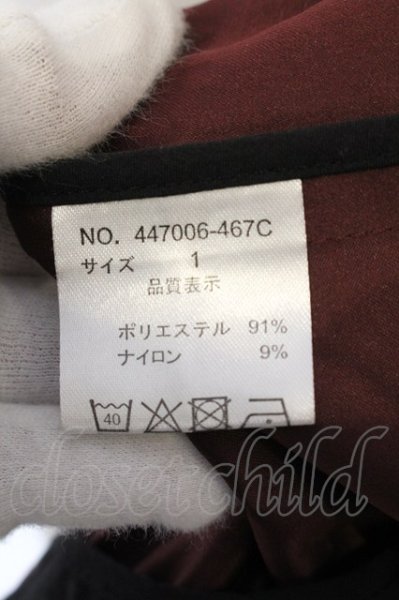 画像3: NO ID. BLACK / ハイカラーラップコート 1 ワイン O-25-03-13-063-NO-ja-YM-ZT-M126 (3)