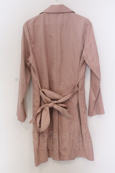 画像2: NO ID. / Pスエードトレンチコート 1 ピンク O-25-03-13-065-NO-ja-YM-ZT-M126 (2)