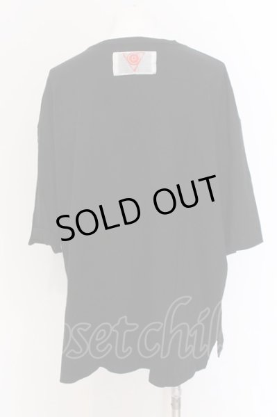 画像2: ガリュウホンポ / 四角オーバーサイズカットソー Tシャツ  ブラック O-25-03-13-007-GA-ts-YM-OS (2)
