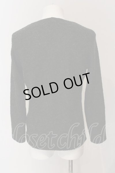 画像2: NO ID. / ビキューレラムパイルV/Nプルオーバーニットソー 2 ブラック O-25-03-13-068-NO-to-YM-ZT333 (2)