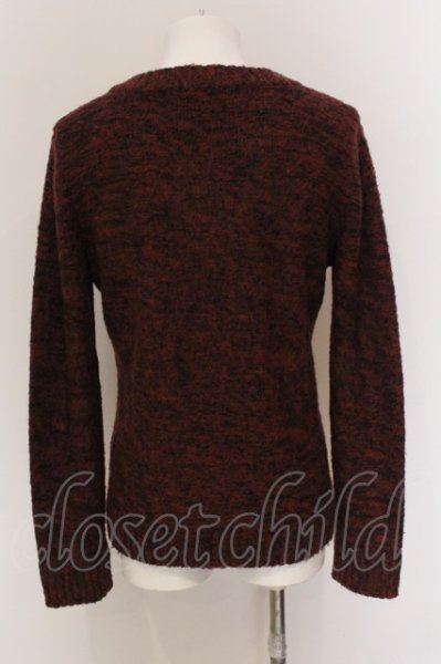 画像2: NO ID. / モヘア混アクリルVネックニットソー 2 ワイン O-25-03-13-072-NO-to-YM-ZT335 (2)