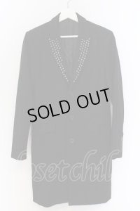 NO ID. BLACK / スタッズピークドラペルチェスターコート 1 ブラック O-25-03-13-074-NO-ou-YM-OS