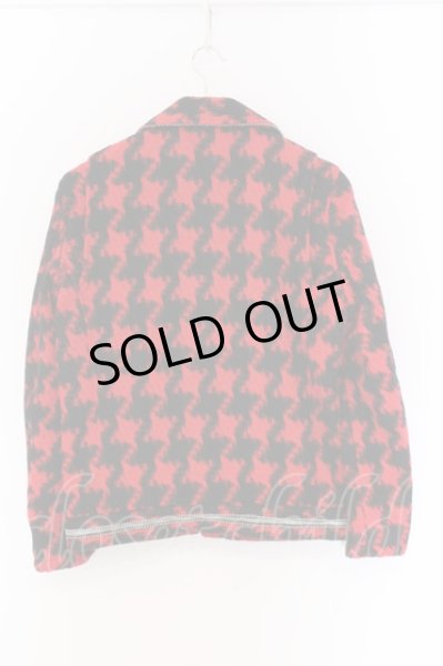 画像2: NO ID. / パイピングウールライダースジャケット 1 レッド O-25-03-13-076-NO-ou-YM-ZT-M126 (2)