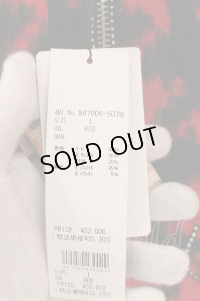 画像3: NO ID. / パイピングウールライダースジャケット 1 レッド O-25-03-13-076-NO-ou-YM-ZT-M126 (3)