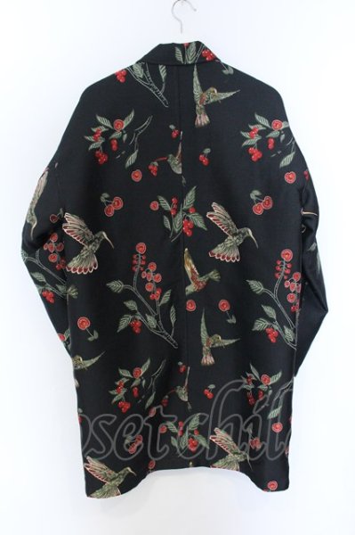 画像2: NO ID. BLACK / ゴブランＪＱ×ＣＮツイルリバーシブルステンカラーコート ONE ブラック O-25-03-13-077-NO-ou-YM-ZT-M126 (2)