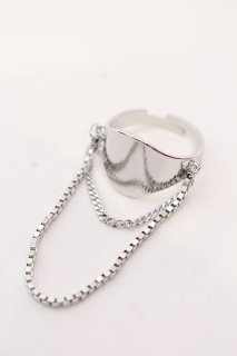 NO ID. / シルバービッグフェザーロザリオネックレス シルバー T-25-10