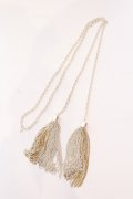 NO ID. / タッセルラリエットネックレス  シルバーｘゴールド O-25-03-13-096-NO-ac-YM-ZT344
