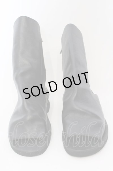 画像2: NO ID. / オープントゥドレープブーツ 42 ブラック O-25-03-13-098-NO-sho-YM-ZT-S004 (2)