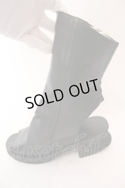 画像4: NO ID. / オープントゥドレープブーツ 42 ブラック O-25-03-13-098-NO-sho-YM-ZT-S004 (4)