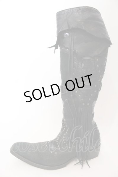 画像2: Hiromu Takahara / ミックスアニマルブーツ 40 1/2 ブラック O-25-03-13-099-Hi-sho-YM-OS (2)