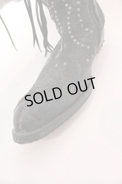 画像11: Hiromu Takahara / ミックスアニマルブーツ 40 1/2 ブラック O-25-03-13-099-Hi-sho-YM-OS (11)