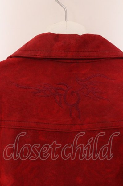 画像4: TORNADO MART / ローズトライバルコーティンググリッターレザージャケット M ボルドー O-25-03-13-014-TO-ja-YM-ZT-ML021 (4)