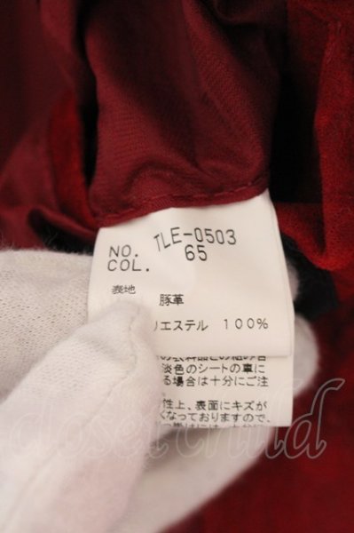 画像5: TORNADO MART / ローズトライバルコーティンググリッターレザージャケット M ボルドー O-25-03-13-014-TO-ja-YM-ZT-ML021 (5)