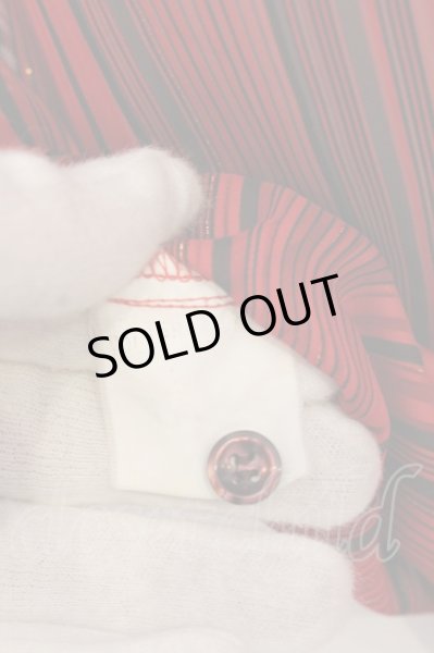 画像3: TORNADO MART / シースルーストライプシャツ  レッド O-25-03-13-017-TO-sh-YM-ZT336 (3)