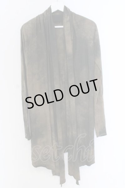 画像1: goa / ムラ染めブリーチカーディガン  カーキ O-25-03-13-024-go-to-YM-ZT029 (1)