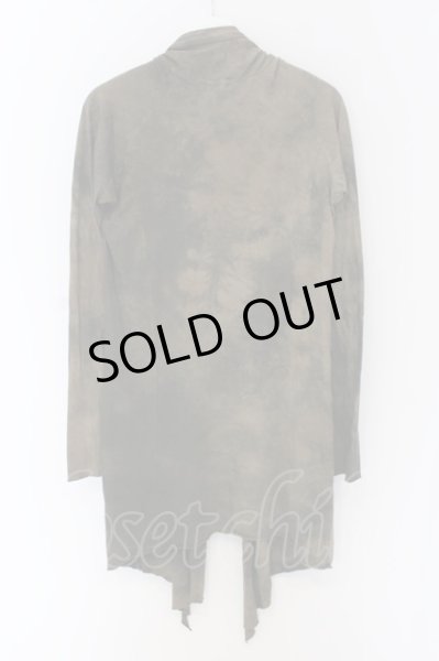 画像2: goa / ムラ染めブリーチカーディガン  カーキ O-25-03-13-024-go-to-YM-ZT029 (2)