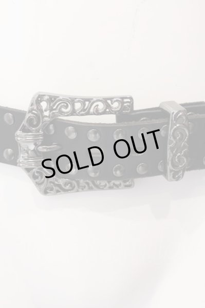 画像2: TORNADO MART / チェイン＆スタッズベルト L ブラック O-25-03-16-035-TO-0-YM-OS (2)