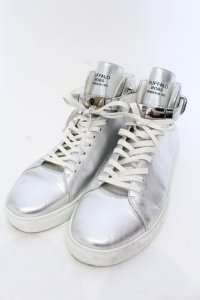 BUFFALO BOBS / DUC-BASKET（デュクバスケット）ハイカットスニーカー 43 シルバー O-25-03-16-036-BU-sho-YM-ZT-S004