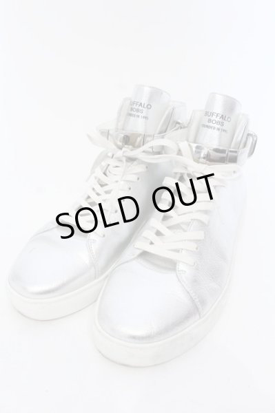 画像1: BUFFALO BOBS / DUC-BASKET（デュクバスケット）ハイカットスニーカー 43 シルバー O-25-03-16-036-BU-sho-YM-ZT-S004 (1)