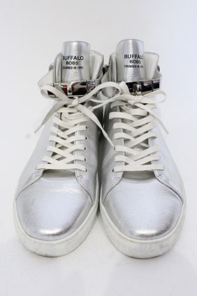 画像2: BUFFALO BOBS / DUC-BASKET（デュクバスケット）ハイカットスニーカー 43 シルバー O-25-03-16-036-BU-sho-YM-ZT-S004 (2)
