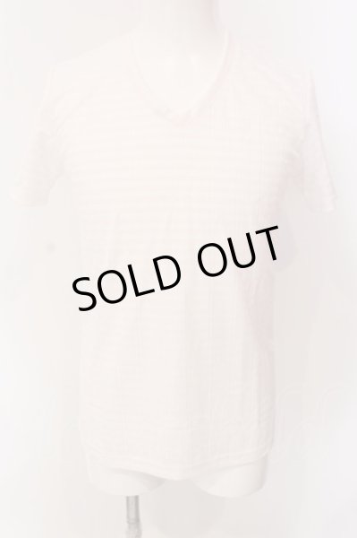 画像1: Zero by TORNADO MART / ボーダーVネックTシャツ L 薄ピンク O-25-03-16-007-Ze-ts-YM-ZT245 (1)