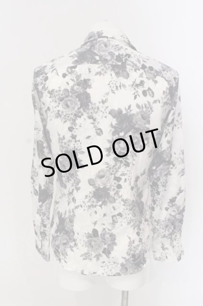画像2: TORNADO MART / フラワージャガードシャツ M ホワイト（シルバー） O-25-03-16-010-TO-sh-YM-OS (2)