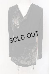 CIVARIZE / Purify ドレープロングカットソー 46 ブラック O-25-03-16-015-CI-to-YM-ZT330