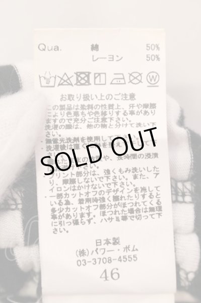 画像3: CIVARIZE / Threat 変形サイドギャザーフラワースカルカットソー 46 ブラックｘホワイト O-25-03-16-018-CI-to-YM-ZT0319 (3)