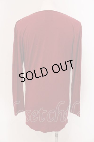 画像2: MIDAS / レイヤードドレープロングカットソー 1 ワイン O-25-03-16-020-MI-to-YM-OS (2)