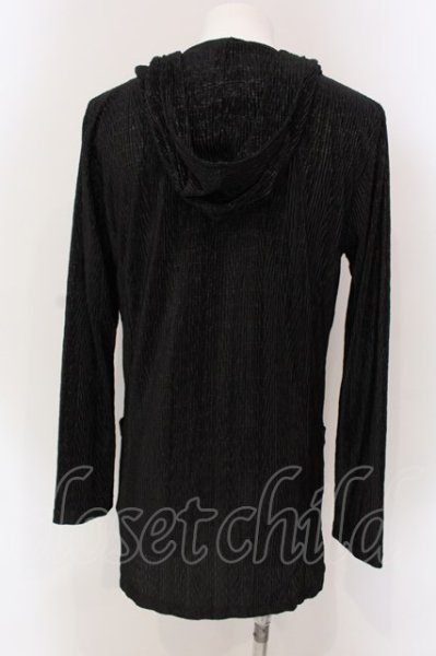 画像2: TORNADO MART / ヘリンボンプリーツエンボスカーディガン M ブラック O-25-03-16-024-TO-to-YM-ZT330 (2)