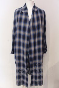 unrelaxing / ロングシャツガウンカーディガン M ブルー O-25-03-16-026-un-to-YM-ZT330