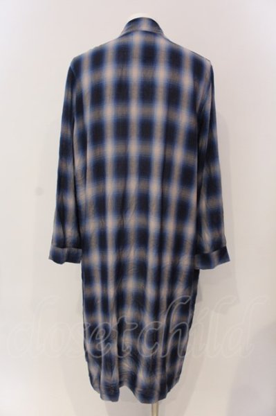 画像2: unrelaxing / ロングシャツガウンカーディガン M ブルー O-25-03-16-026-un-to-YM-ZT330 (2)