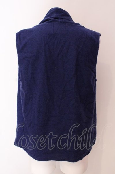 画像2: SEANA / アルパカ混ニットベスト  ブルー O-25-03-18-004-SE-to-YM-ZT029 (2)