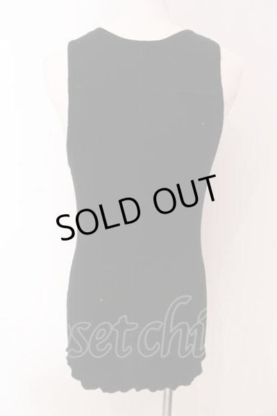 画像3: TORNADO MART / テレコロングタンクトップ L ブラック O-25-03-18-007-TO-to-YM-ZT030 (3)