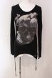 画像1: CIVARIZE / Threat 変形サイドギャザーフラワースカルカットソー 46 ブラック O-25-03-18-002-CI-to-YM-OS (1)