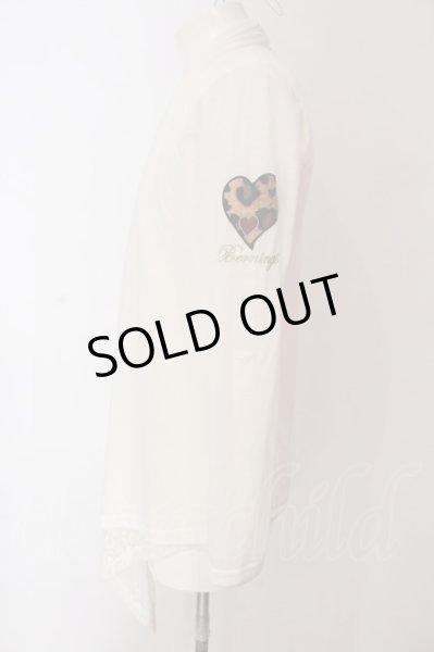 画像3: BERNINGS-SHO / レオパードジャガードレイヤードカーディガン M ホワイト O-25-03-18-014-BE-to-YM-OS (3)