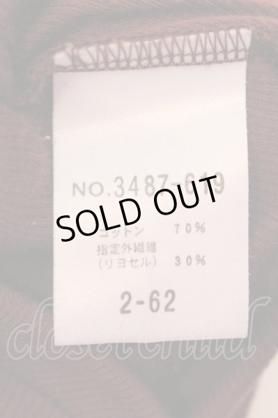 画像4: SCHLUSSEL / ドレープテレコカットソー 2 ワイン O-25-03-18-015-SC-to-YM-OS (4)