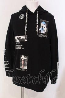 ブラックハニーチリクッキー　グラフィックアート　プルオーバーパーカー　3 L BLACK HONEY CHILI COOKIE / Graphics パーカー 2 ブラック O-25-03-20