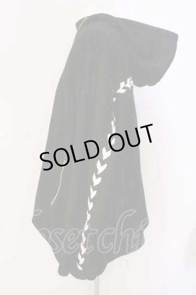 画像3: CIVARIZE / レースアップ変形ポンチョパーカー F ブラック O-25-03-20-007-CI-to-YM-OS (3)