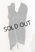 CIVARIZE / オパールダメージノースリーブロングパーカー F ブラック O-25-03-20-008-CI-to-OW-OS