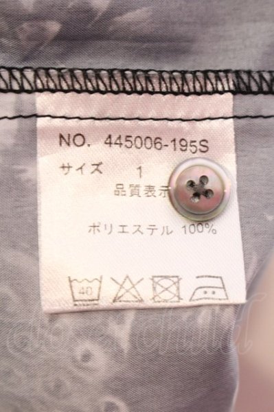 画像3: NO ID. BLACK / 花柄ショートカラーBIGシャツ 1 ブラック O-25-03-20-009-NO-sh-YM-ZT011 (3)