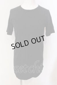 NO ID. / ワッシャーラウンドTシャツ 1 ブラック O-25-03-20-011-NO-ts-YM-ZT011