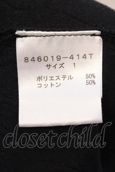 画像3: NO ID. / ワッシャーラウンドTシャツ 1 ブラック O-25-03-20-011-NO-ts-YM-ZT011