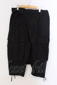 Roen / ラップサルエルカーゴパンツ L ブラック O-25-03-20-017-Ro-pa-YM-ZT011