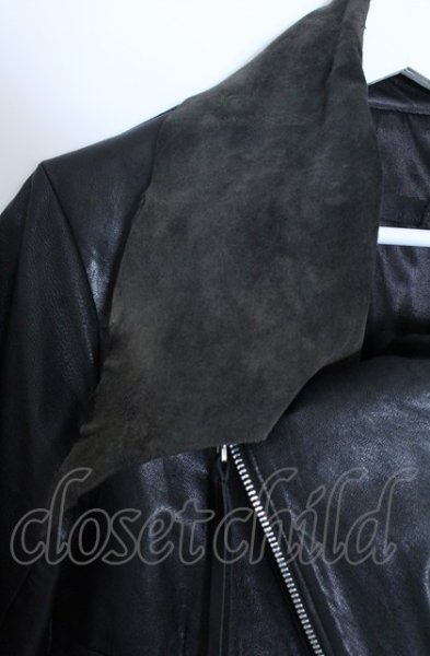 画像3: EKAM / ゴートスキン変形ライダースジャケット L ブラック O-25-04-04-002-EK-ja-YM-ZT-ML007 (3)