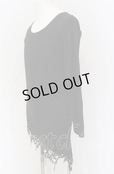 画像3: MIDAS / オパールダメージアシンメトリーロングカットソー 1 ブラック O-25-04-04-025-MI-to-YM-OS (3)