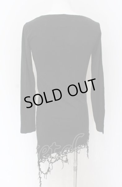 画像4: MIDAS / オパールダメージアシンメトリーロングカットソー 1 ブラック O-25-04-04-025-MI-to-YM-OS (4)